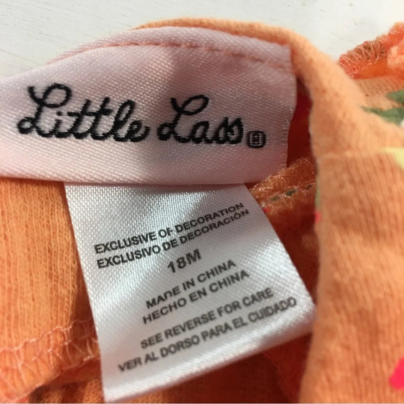 Little Lass Toddler Pant Suit Multicolored Orange Blue Pink Size 18 Months - Picture 3 of 6